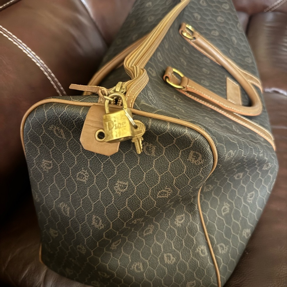 Dior Black and Tan Travel Bag